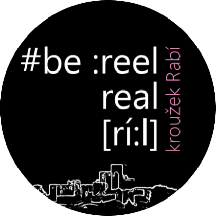 Logo kroužku #be:reel Rabí.